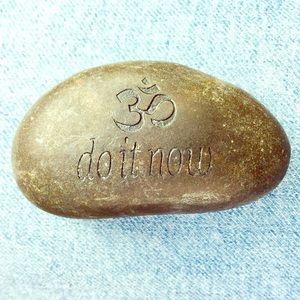 2/$30 “do it now” ROCK / STONE Paperweight | NEW